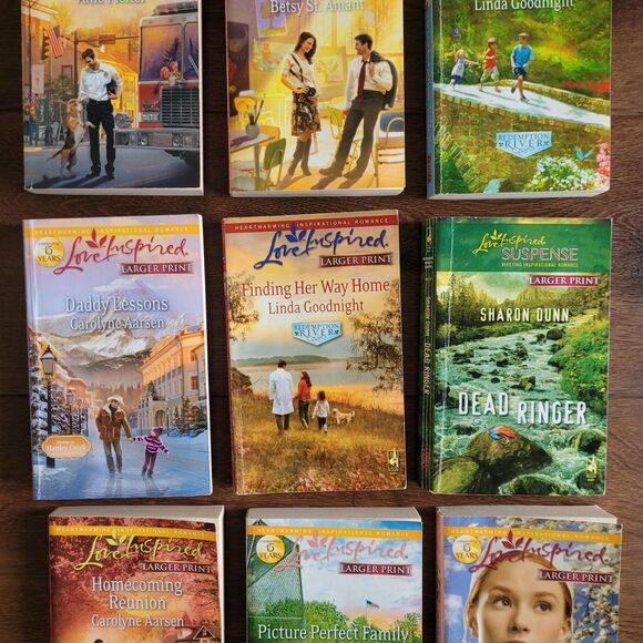 Love Inspired Romance LARGE PRINT Paperback Book Lot of 9 - Picture 8 of 9